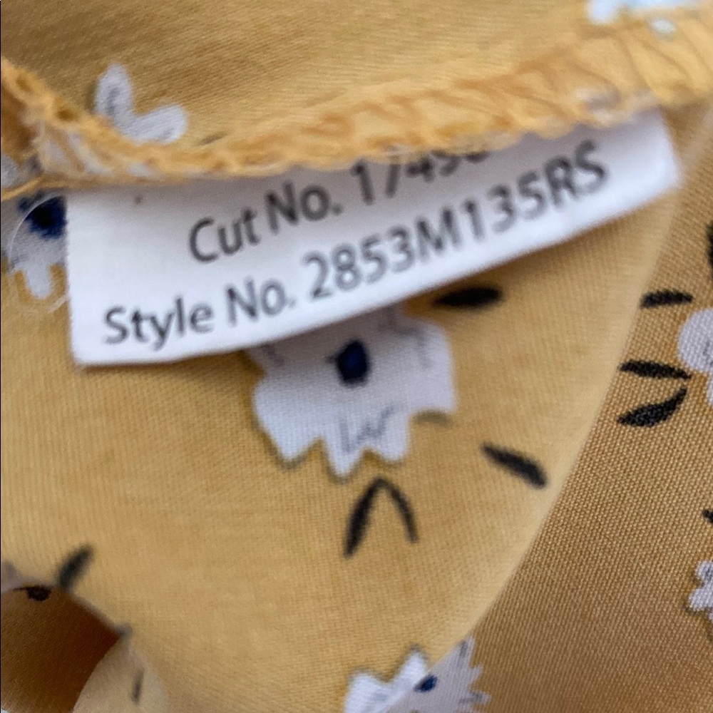 Women’s Mustard Floral Midi Dress Size M - Picture 4 of 11